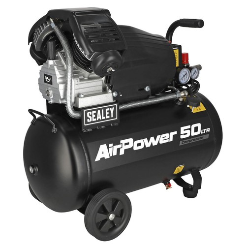 Sealey 50l twin - v-twin, drive